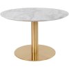 House Nordic Bozen Couchtisch 70 cm, Wei/Messing