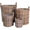 House Nordic Caor Korb 4er Set, Rattan