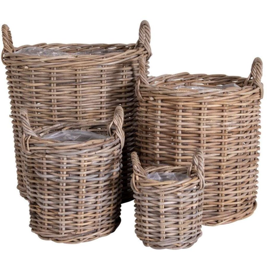 House Nordic Caor Korb 4er Set, Rattan