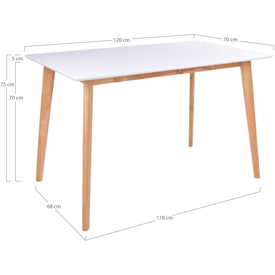 House Nordic Vojens Spisebord 120 cm, Hvid