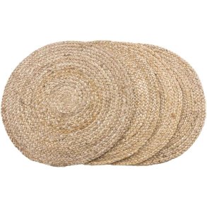 House Nordic Bombay Dækservietter 4 stk. 38x38 cm, Jute