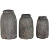 House Nordic Velas Vase 3er Set, Antikes Hellgrau