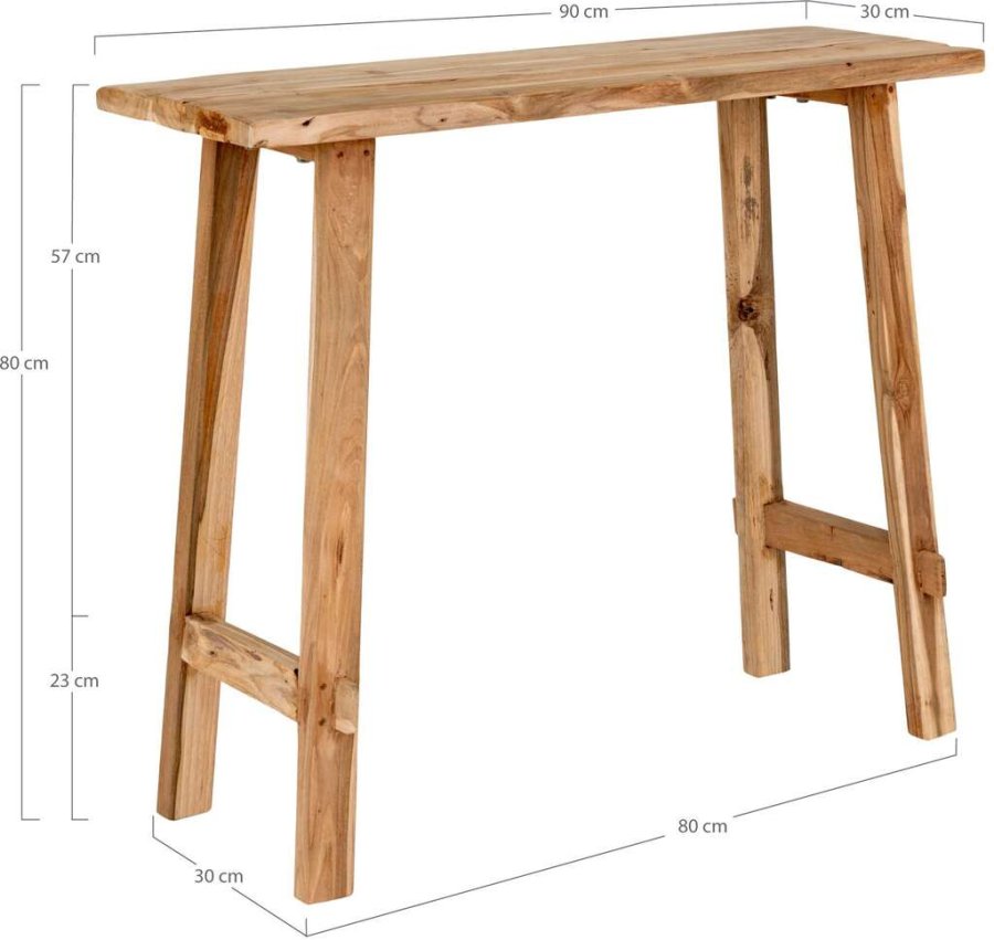 House Nordic Girona Konsolentisch 90 cm, Teak