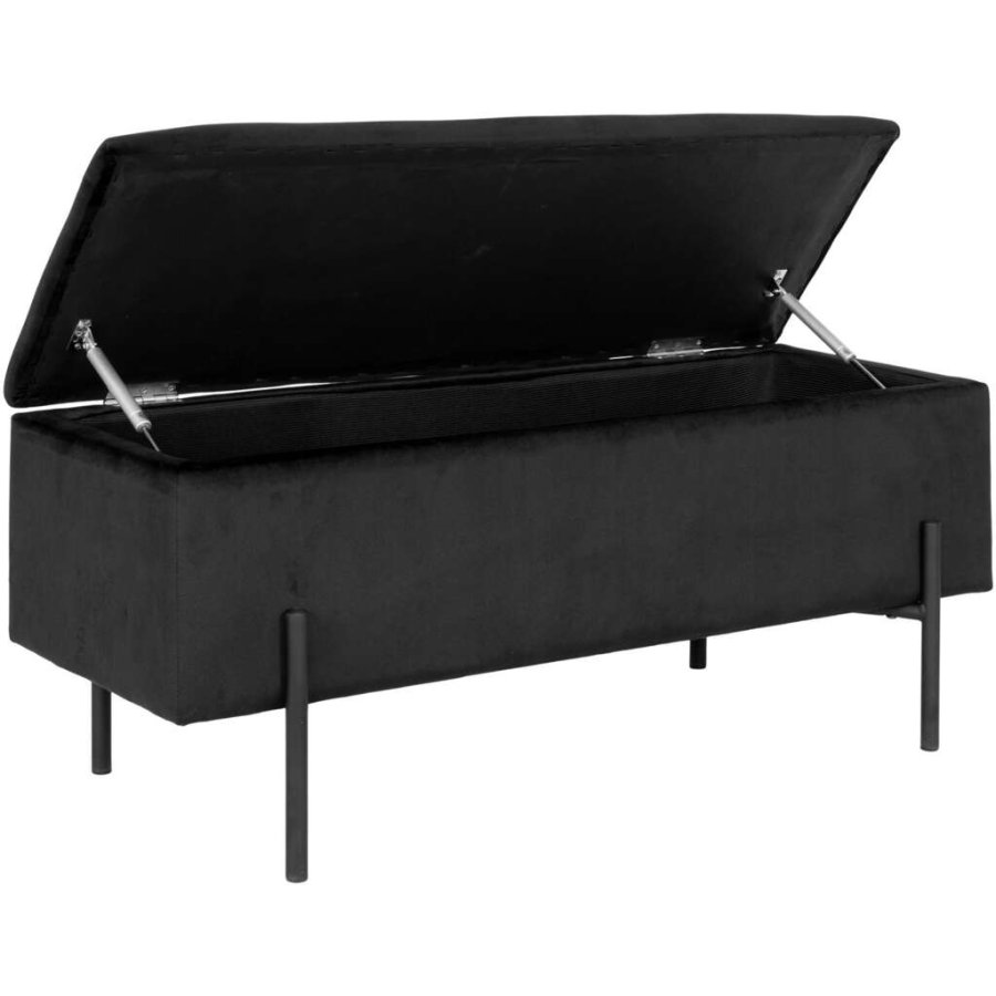 House Nordic Watford Truhenbank 95 cm, Schwarz