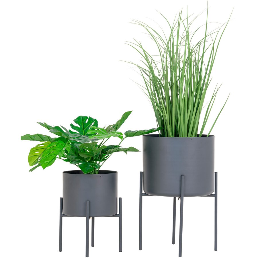 House Nordic Pavia Blumenstnder 2er Set, Grau