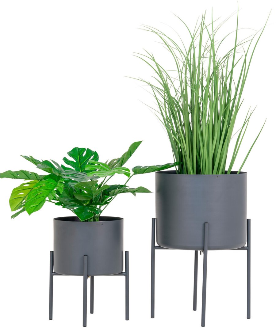 House Nordic Pavia Blumenstnder 2er Set, Grau