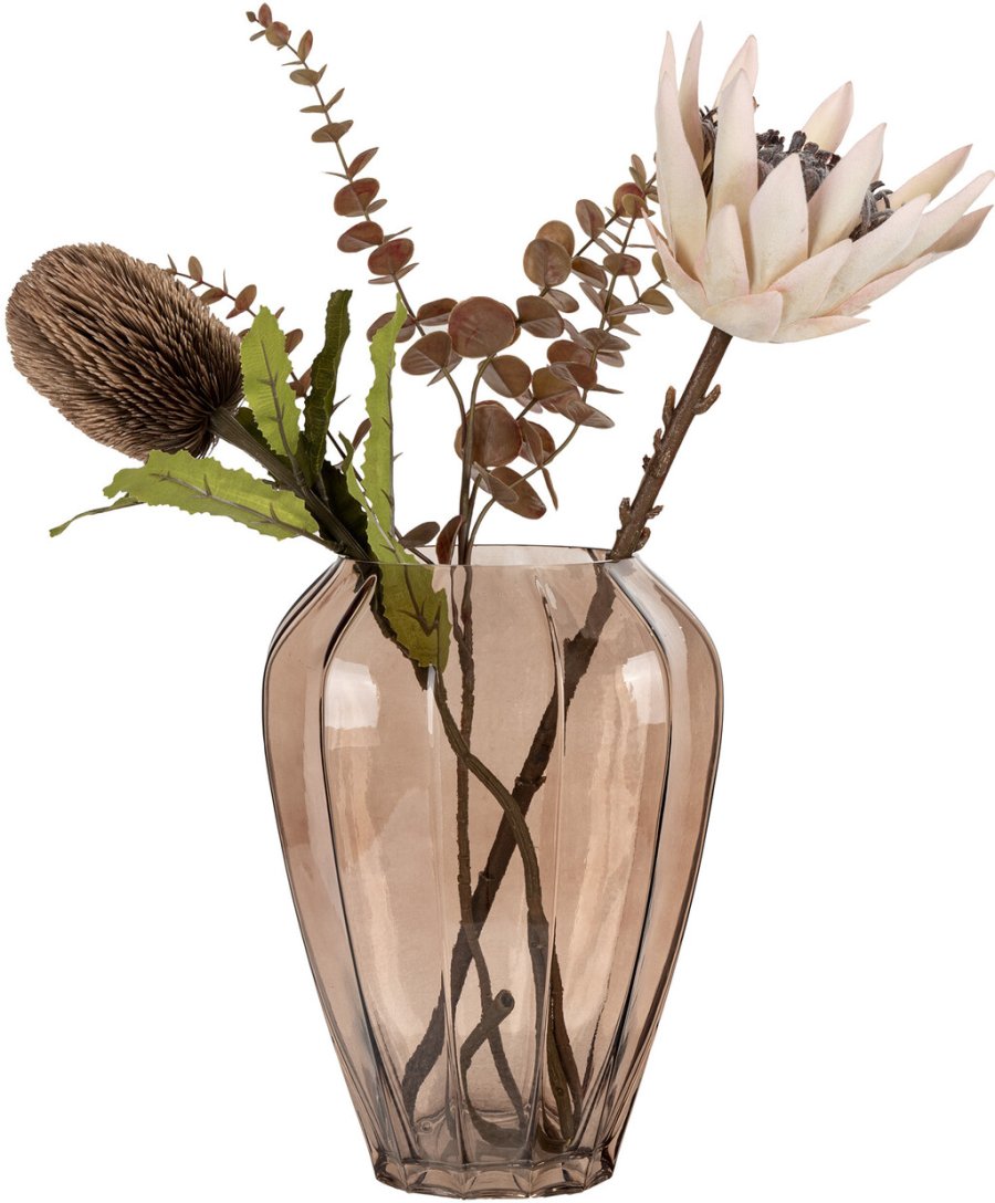 House Nordic Vase H29 cm, Braun