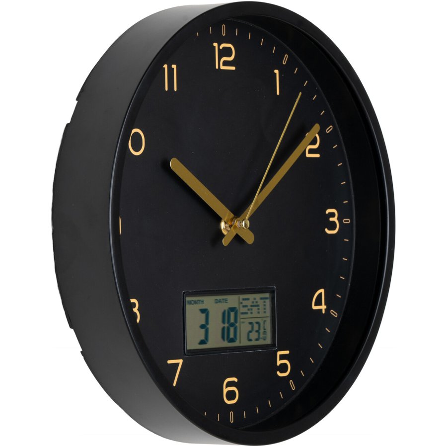 House Nordic Amiens Wanduhr 25 cm, Schwarz