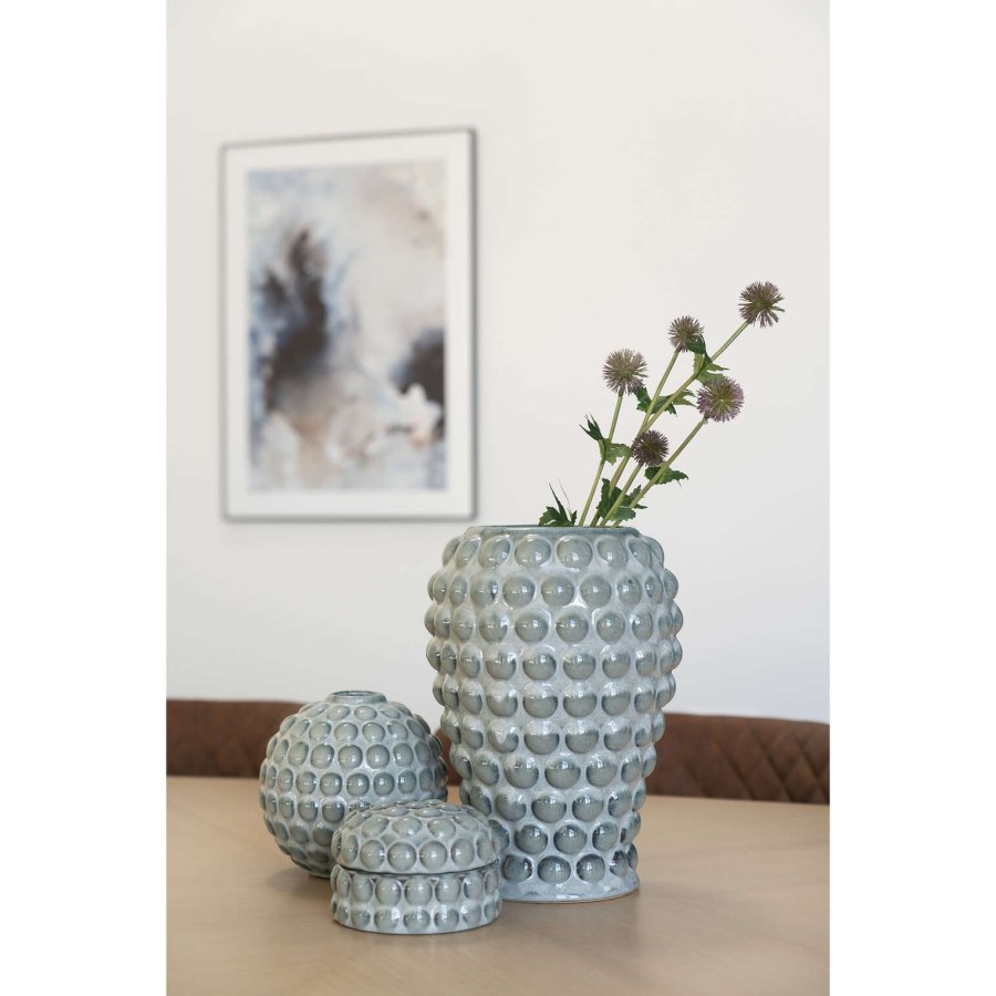 House Nordic Vase H14,5 cm, Bl