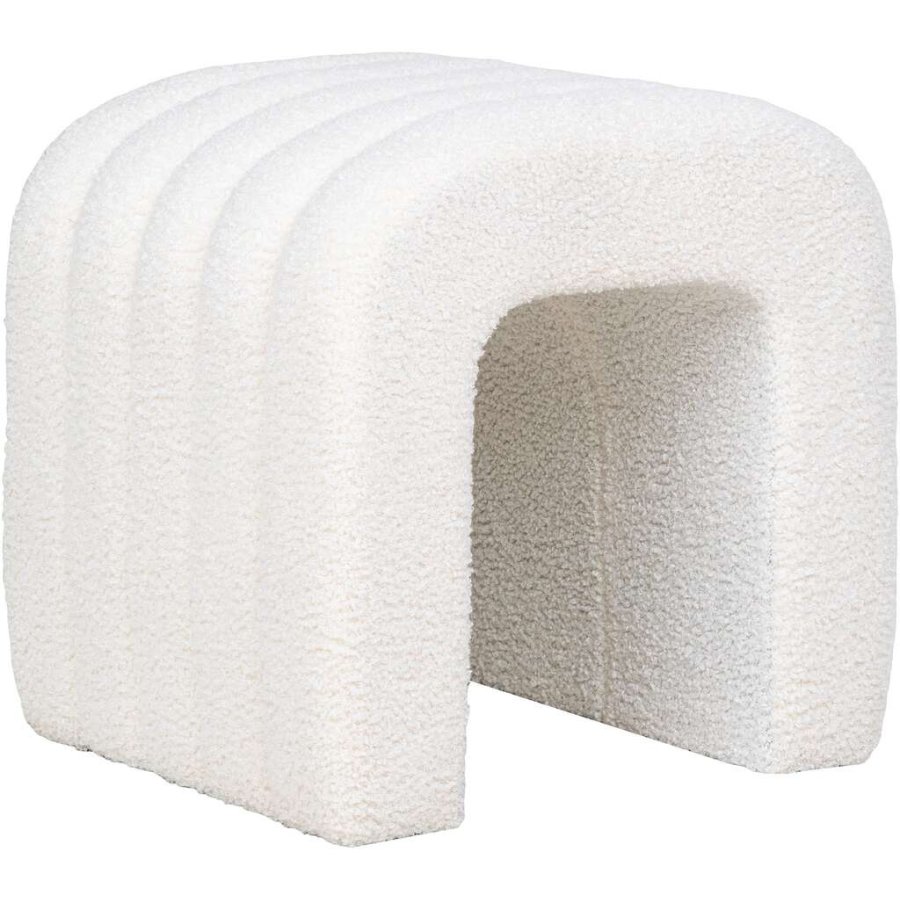 House Nordic Colma Pouf 41 cm, Wei