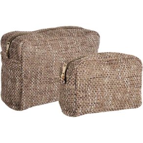 House Nordic Safi Toilettaske 2 stk, Brun