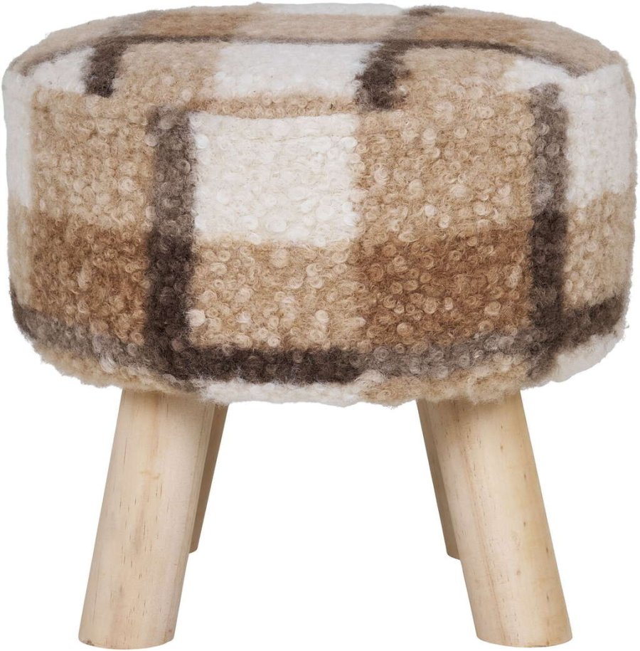 House Nordic Aberdeen Der Hocker H29 cm, Braun