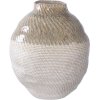 House Nordic Vase H30,5 cm, Wei/Grn