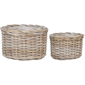 House Nordic Kalak Korb 2er Set, Kubo Rattan