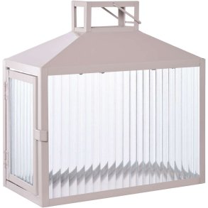 House Nordic Lucca Laterne H26,5 cm, Beige/Grau