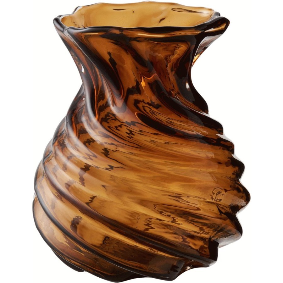 House Nordic Vase H18,5 cm, Smoked Brun