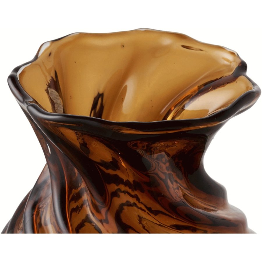 House Nordic Vase H18,5 cm, Smoked Brun