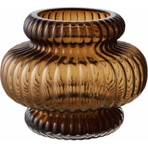 House Nordic Vase H16 cm, Smoked Brun