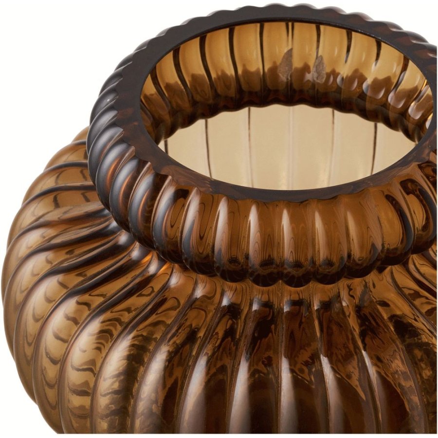 House Nordic Vase H16 cm, Smoked Brun