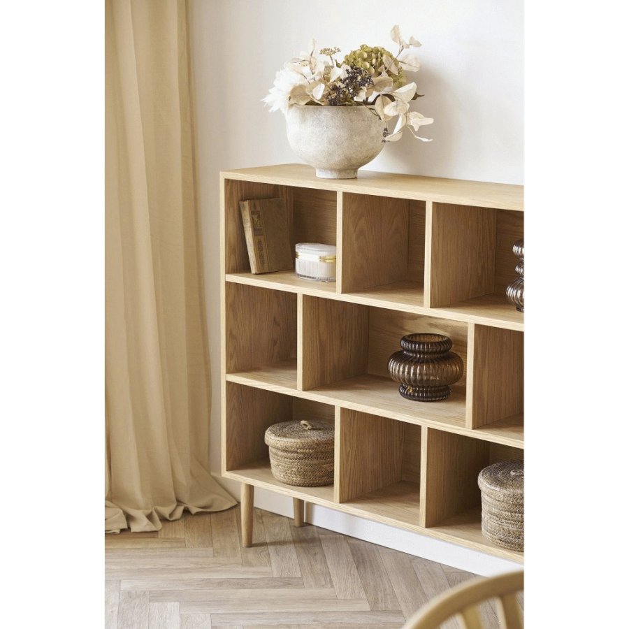 House Nordic Vase H16 cm, Smoked Brun