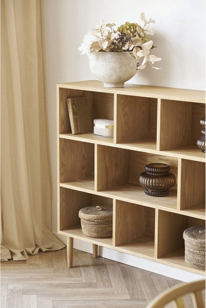 House Nordic Vase H16 cm, Smoked Brun