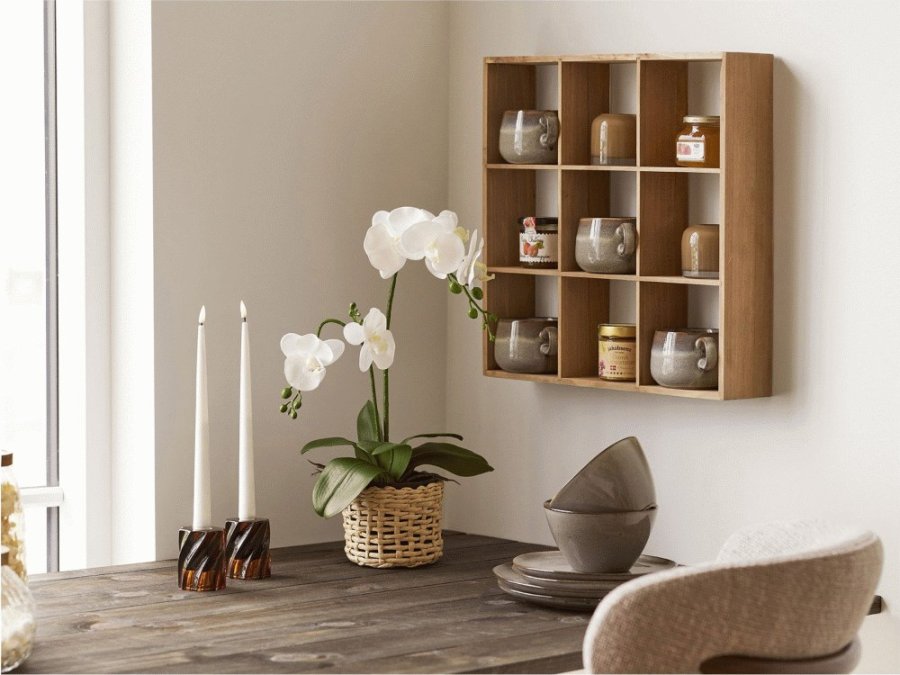 House Nordic Kerzenhalter H7,5 cm, Braun