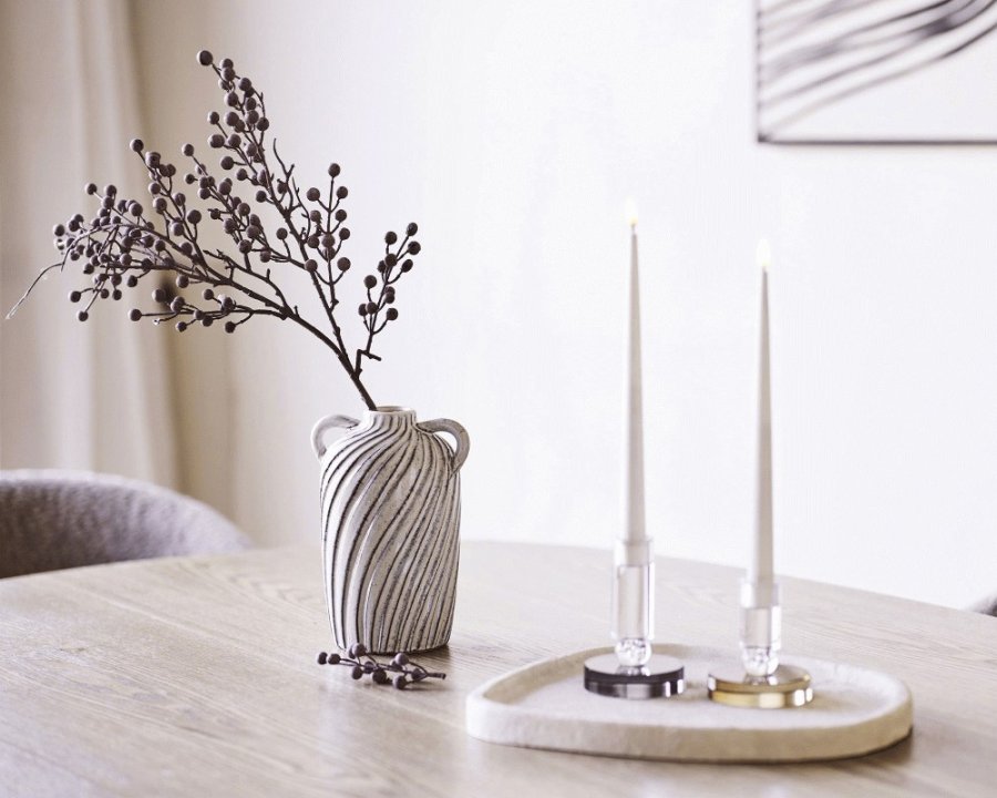 House Nordic Vase H22 cm, Blau