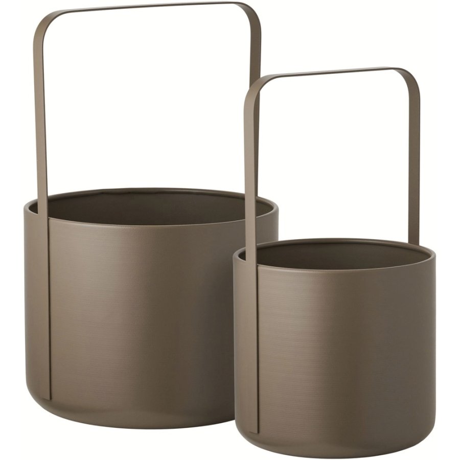 House Nordic Blumentopf 2er Set, Braun