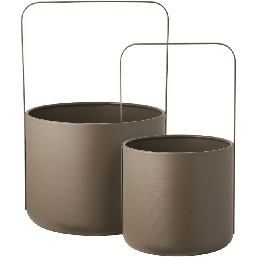 House Nordic Blumentopf 2er Set, Braun