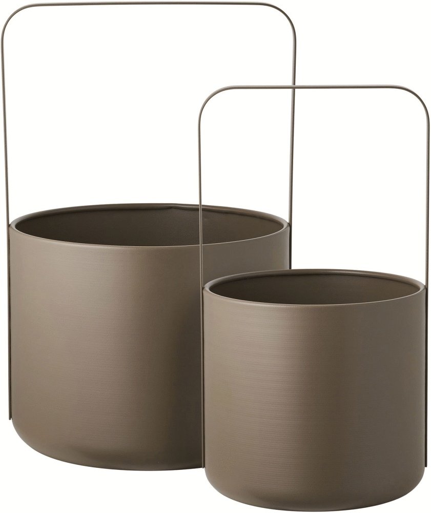 House Nordic Blumentopf 2er Set, Braun