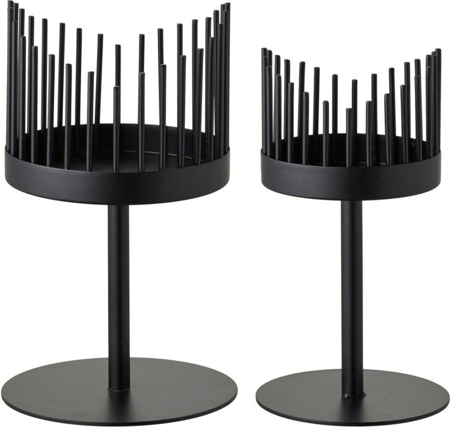 House Nordic Kerzenhalter 2er Set, Schwarz