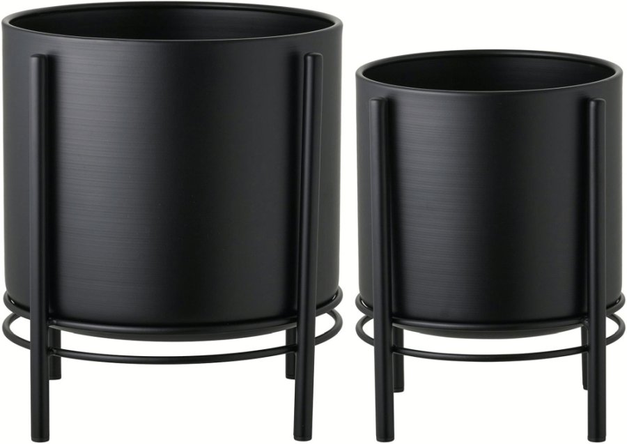 House Nordic Blumentopf 2er Set, Schwarz