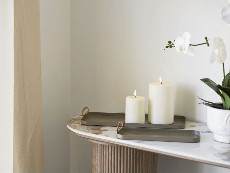 House Nordic Tablett 2er Set, Braun