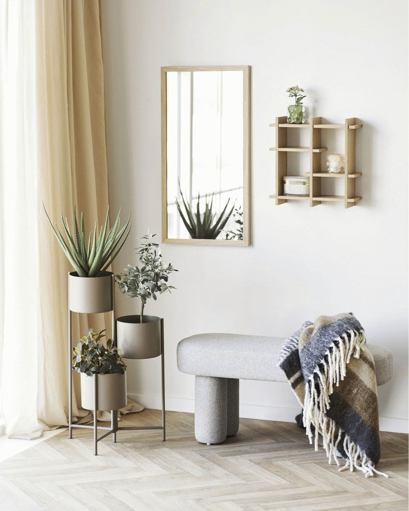 House Nordic Blumentopf H75,5 cm, Braun