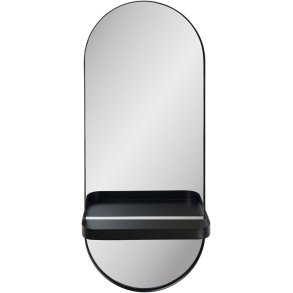 House Nordic Olbia Spiegel mit Ablage 25x60 cm, Schwarz