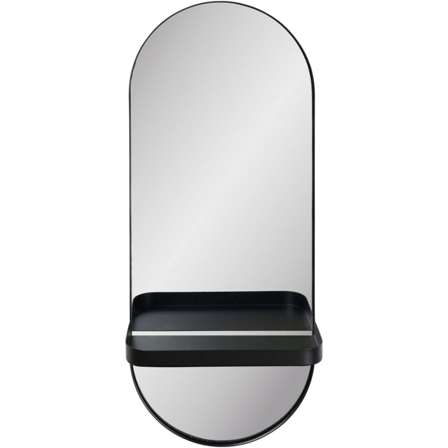 House Nordic Olbia Spiegel mit Ablage 25x60 cm, Schwarz