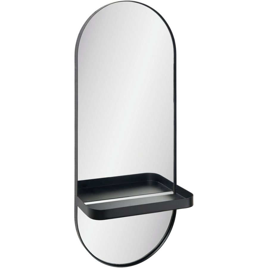 House Nordic Olbia Spiegel mit Ablage 25x60 cm, Schwarz