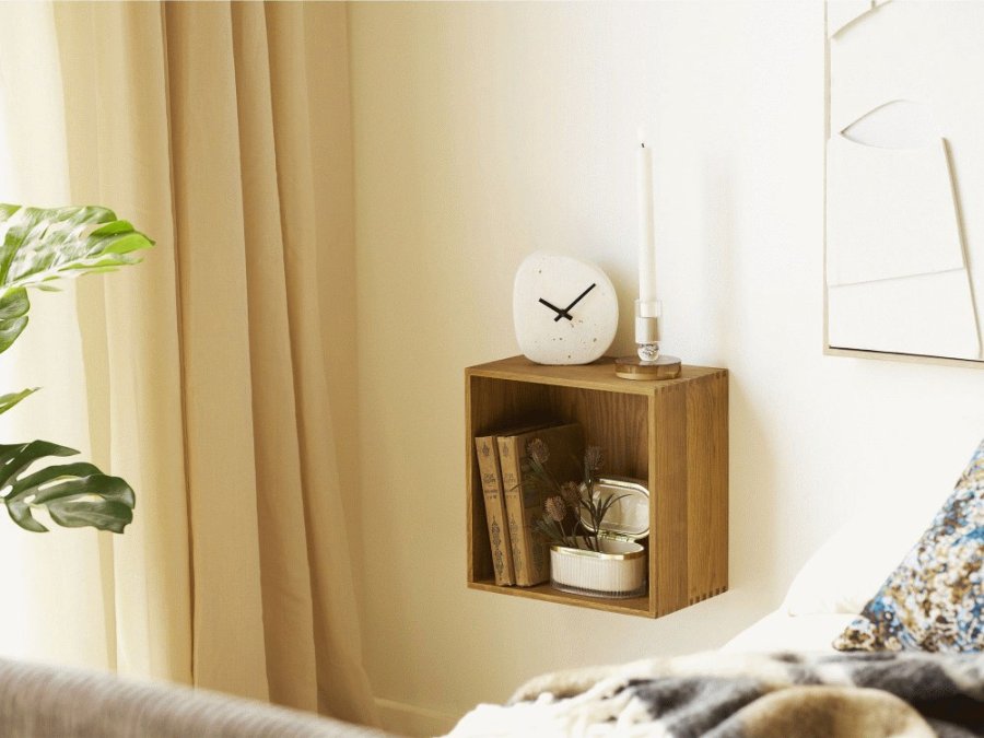 House Nordic Linz Tischuhr H15 cm, Weiß