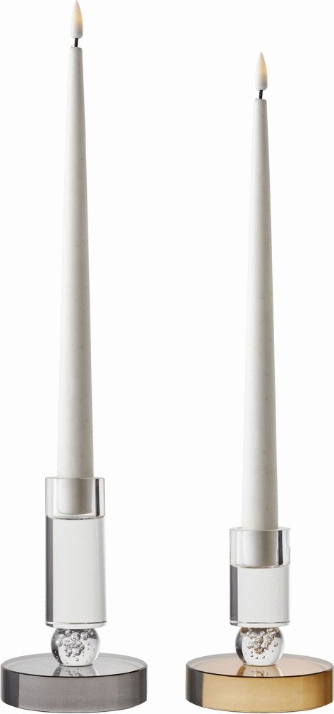 House Nordic Kerzenhalter H10 cm, Braun/Weiß