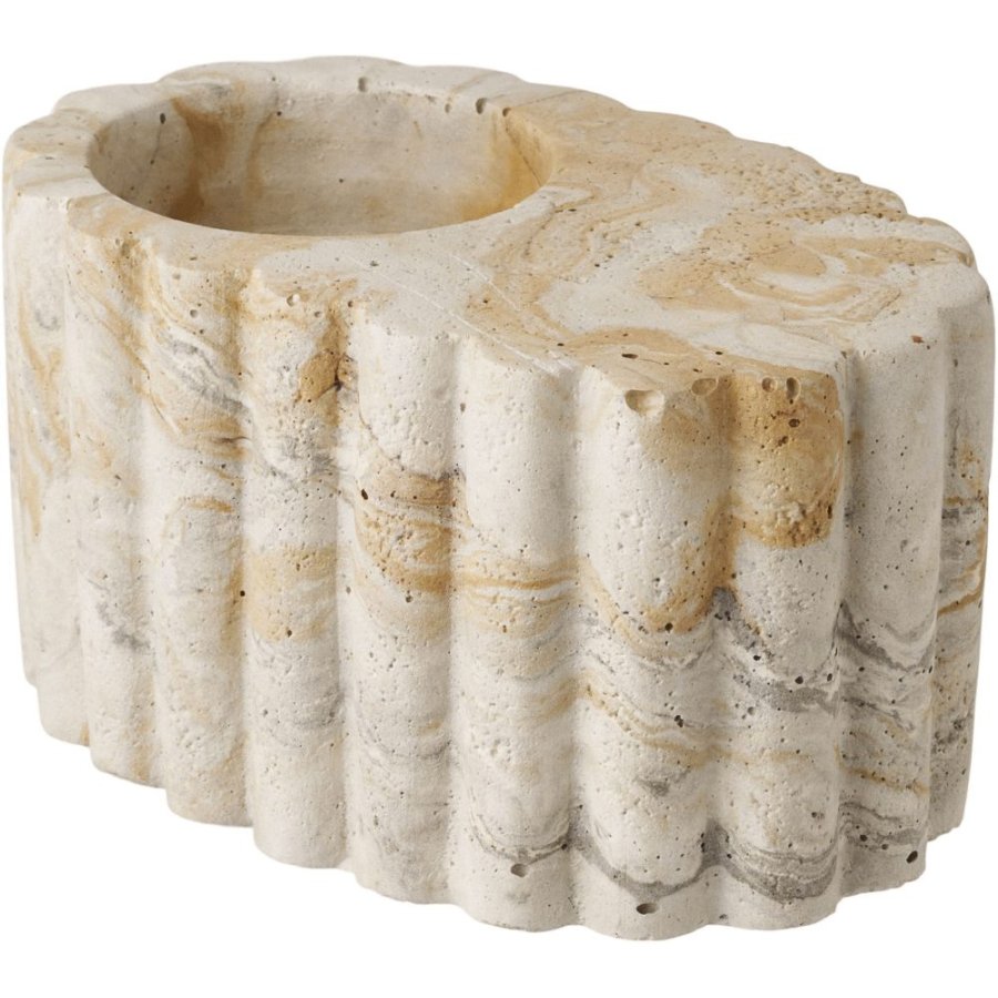 House Nordic Teelichthalter H5,5 cm, Brun/Beige