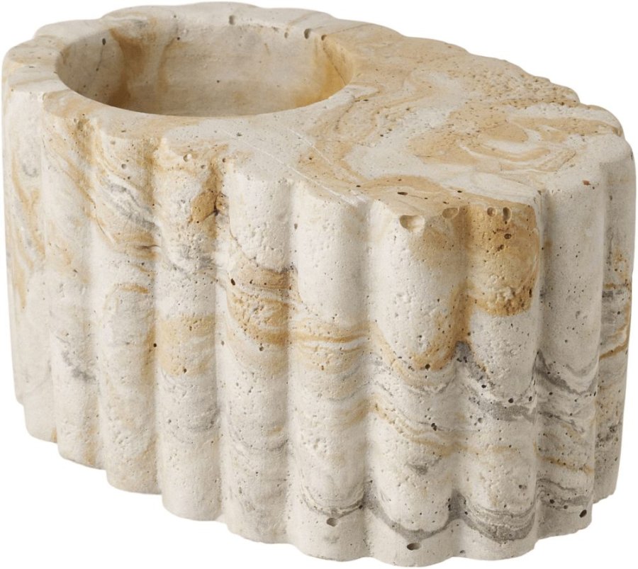 House Nordic Teelichthalter H5,5 cm, Brun/Beige