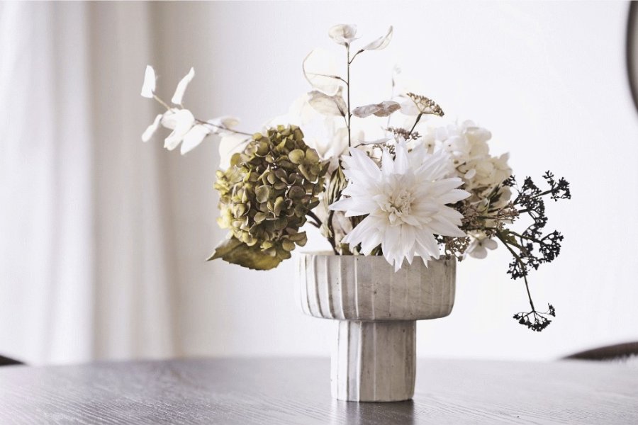 House Nordic Vase H18,5 cm, Brun/Beige