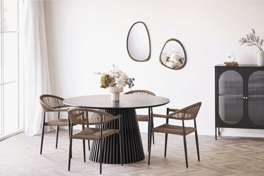 House Nordic Vase H18,5 cm, Brun/Beige