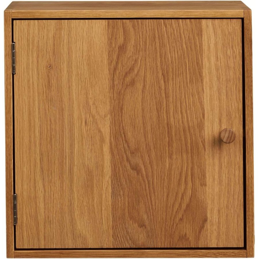 House Nordic Townsville Wandregal mit Tr 30x30 cm, Eiche
