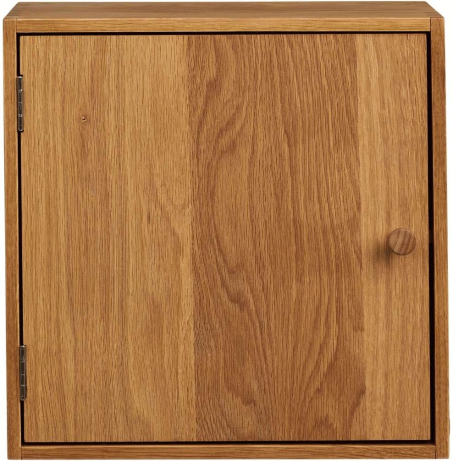House Nordic Townsville Wandregal mit Tr 30x30 cm, Eiche