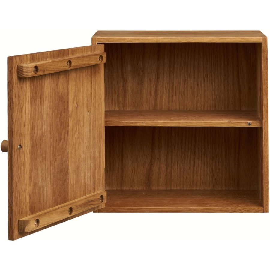 House Nordic Townsville Wandregal mit Tr 30x30 cm, Eiche