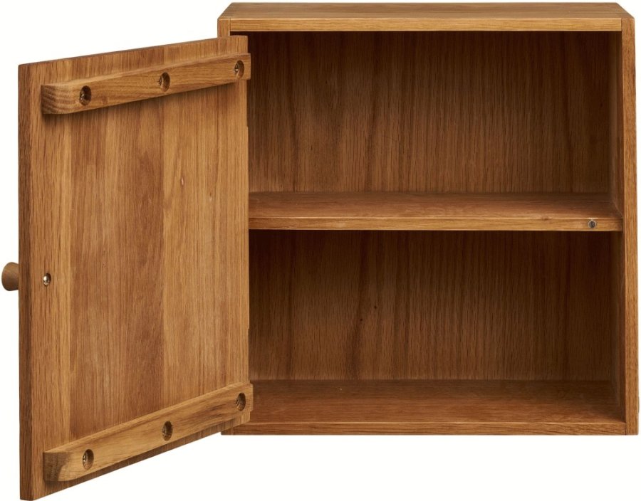 House Nordic Townsville Wandregal mit Tr 30x30 cm, Eiche