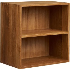 House Nordic Townsville Wandregal mit Fächern 30x30 cm, Eiche