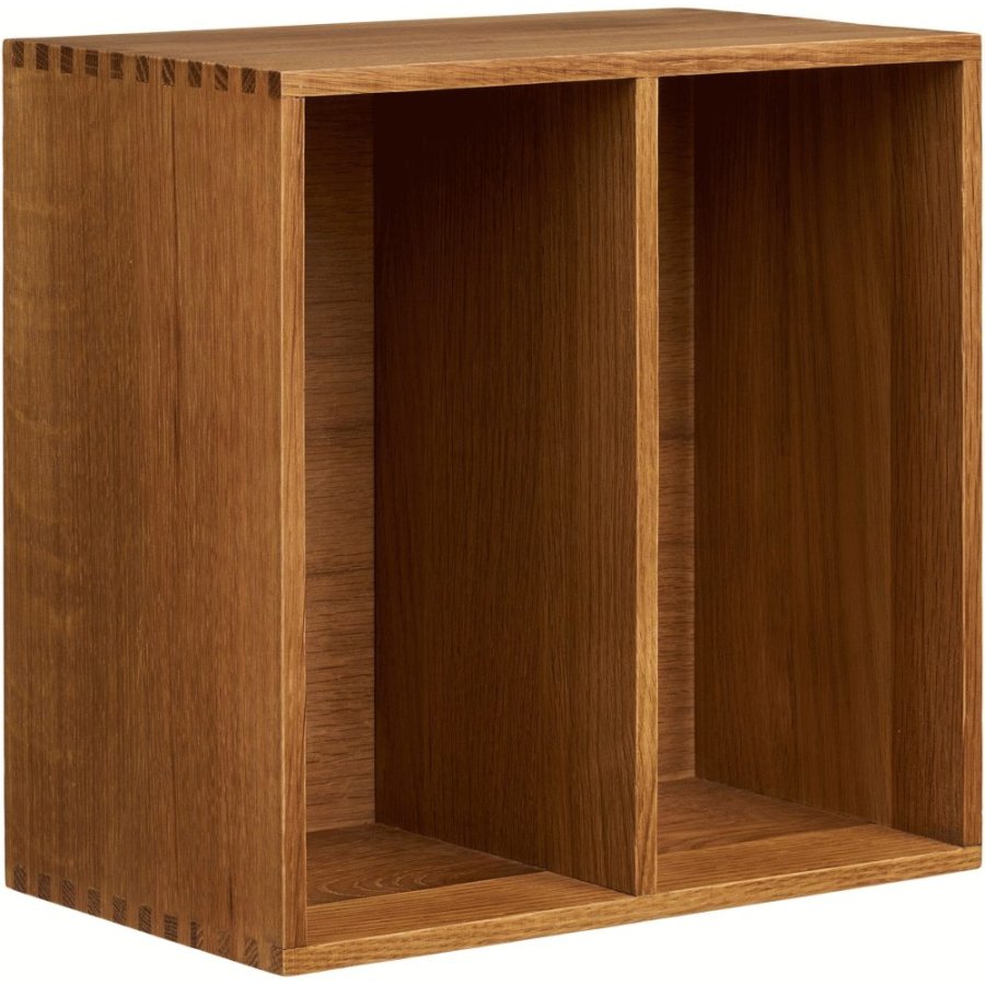 House Nordic Townsville Wandregal mit Fächern 30x30 cm, Eiche