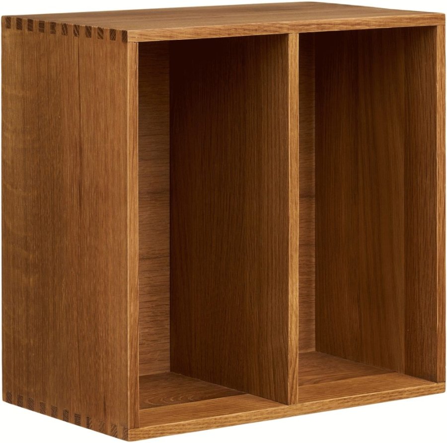 House Nordic Townsville Wandregal mit Fächern 30x30 cm, Eiche